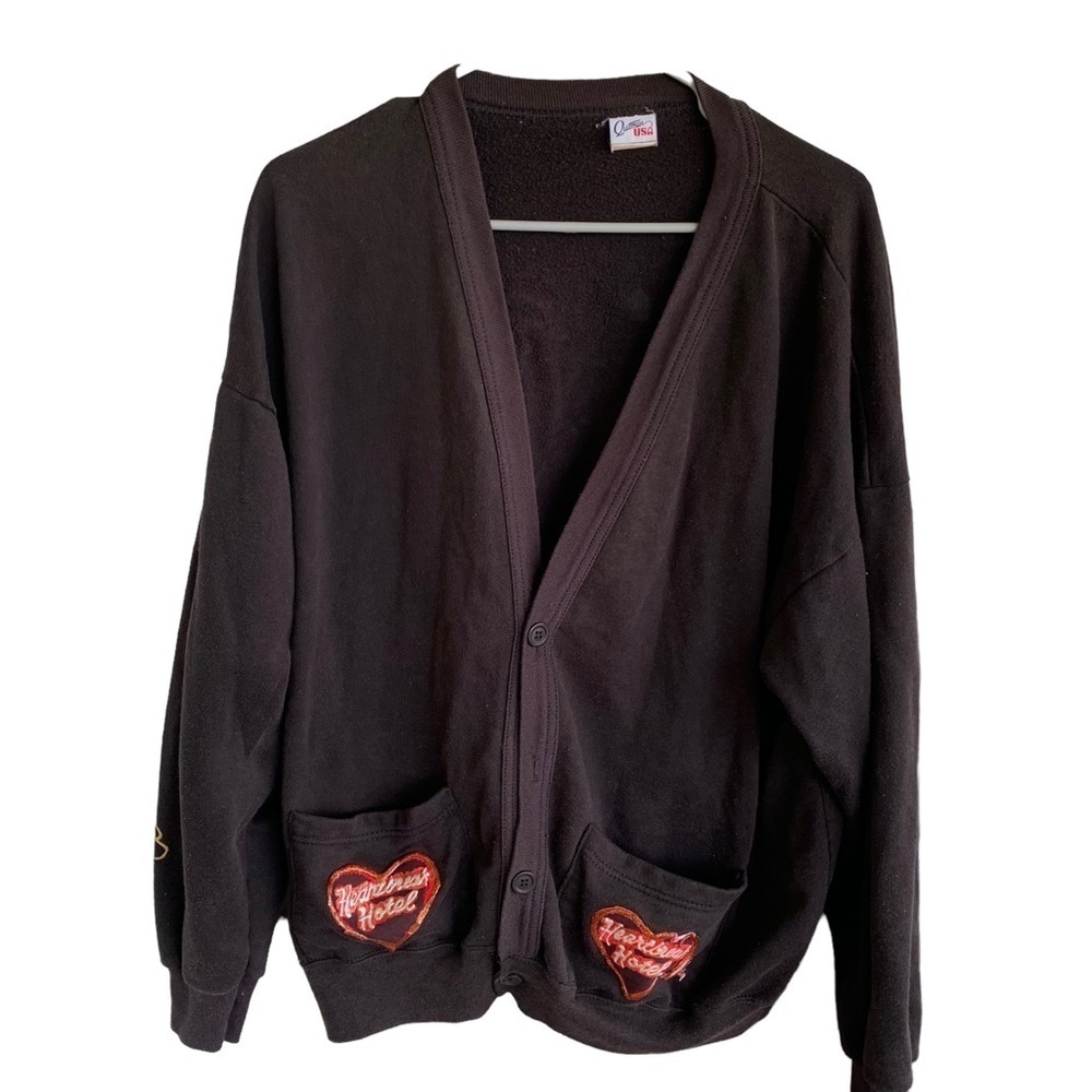 Vintage Elvis Presley Jailhouse Rock Puff Paint Cardigan Sweater Quitman USA - Picture 2 of 8